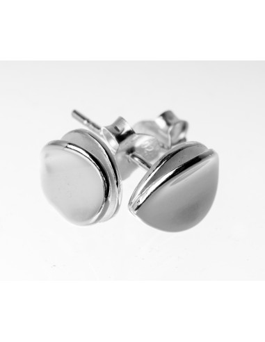 Pendiente redondo de plata