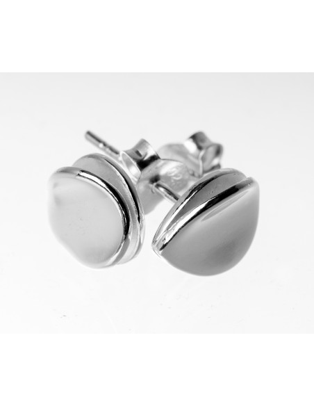 Pendiente redondo de plata