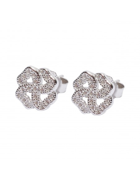 Pendiente de plata y zirconita.