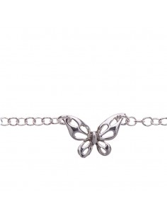 Tobillera "Mariposa" de plata .
