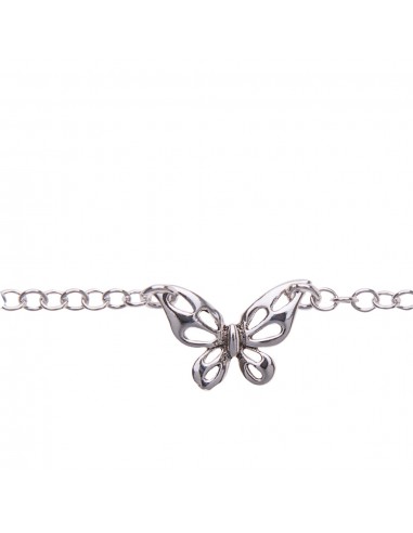 Tobillera "Mariposa" de plata .